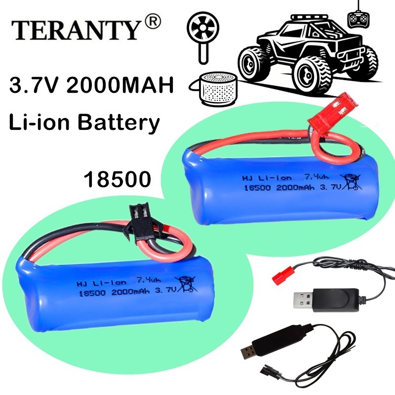 Lipo Battery Charger - 18500 Lithium-Ionen-Akku, 3,7 V, 2000 mAh,