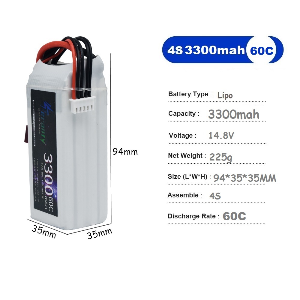 LiPo Akku 4S 3300mAh 60C 14,8V – Drone Rc Link Bewertung und Preis