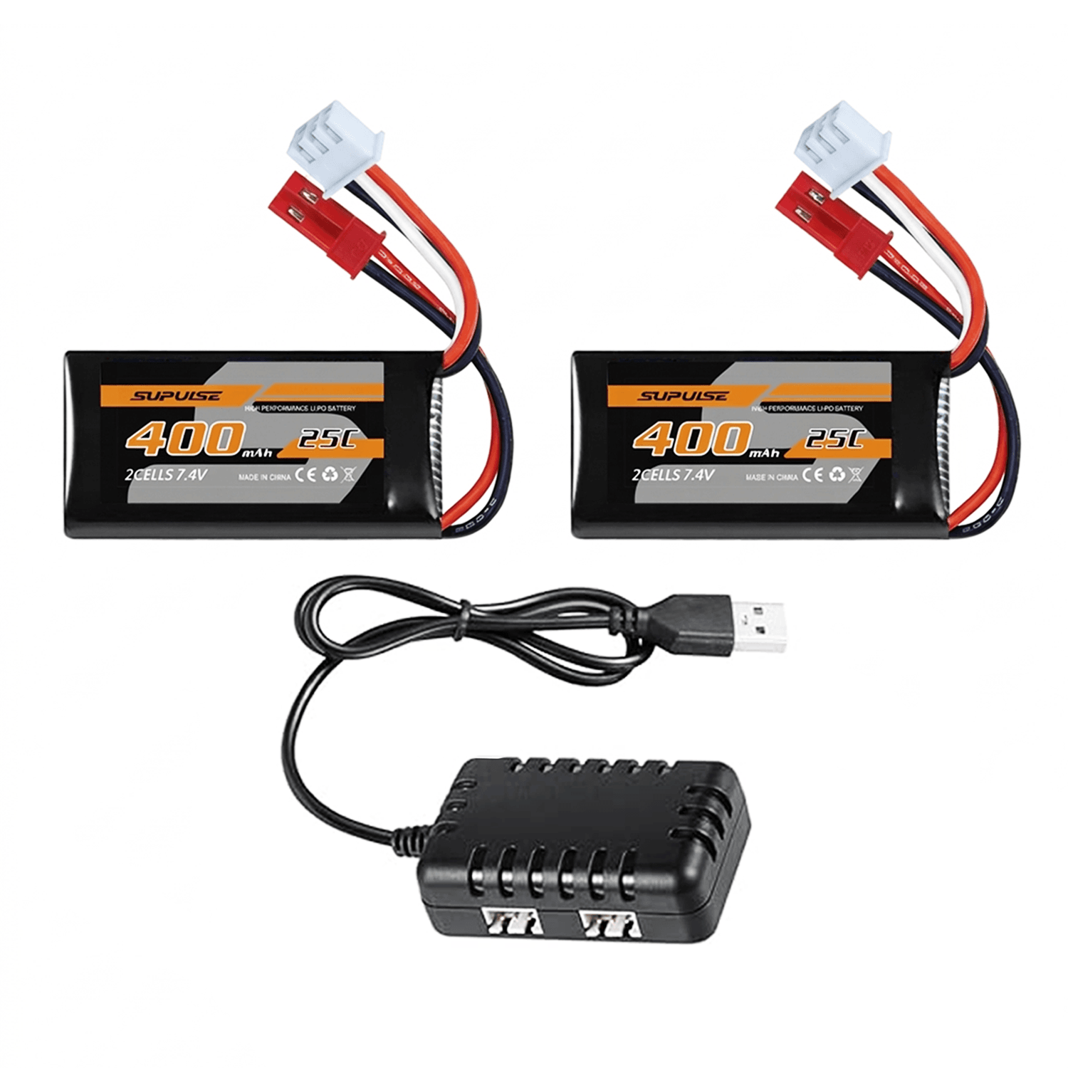 2 Stück 7,4 V Li-Po 2S 25C 400 – Lipo Battery Charger Bewertung und Preis