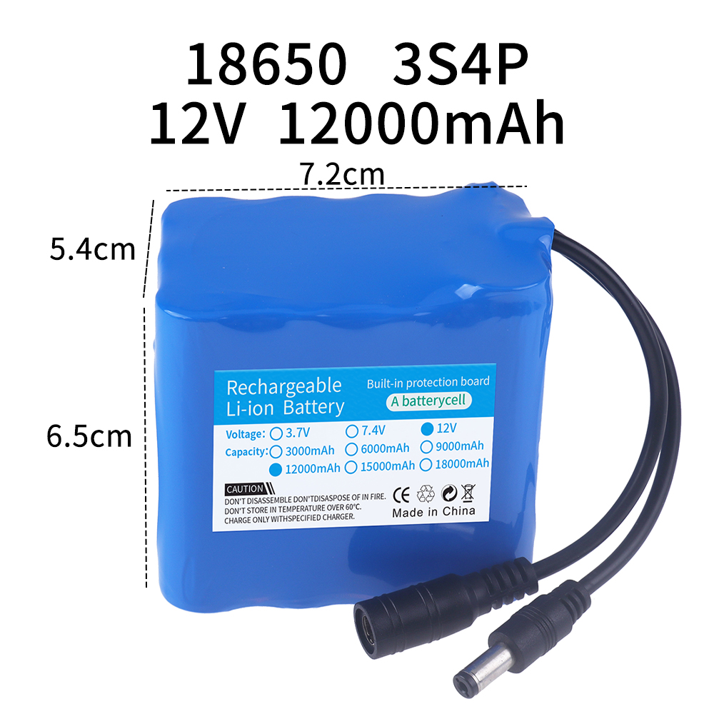 12V 12000mAh Akku 3S4P Echte K – Lipo Battery Charger Bewertung und Preis
